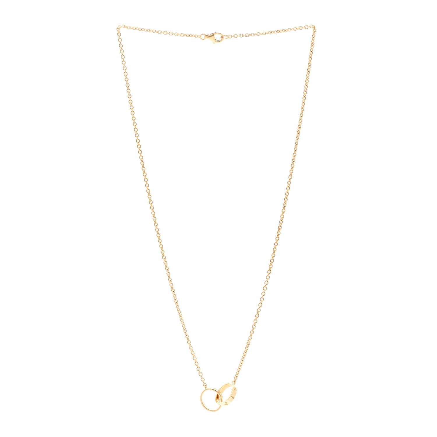 Cartier 18K Yellow Gold Interlocking LOVE Necklace 3 of 6