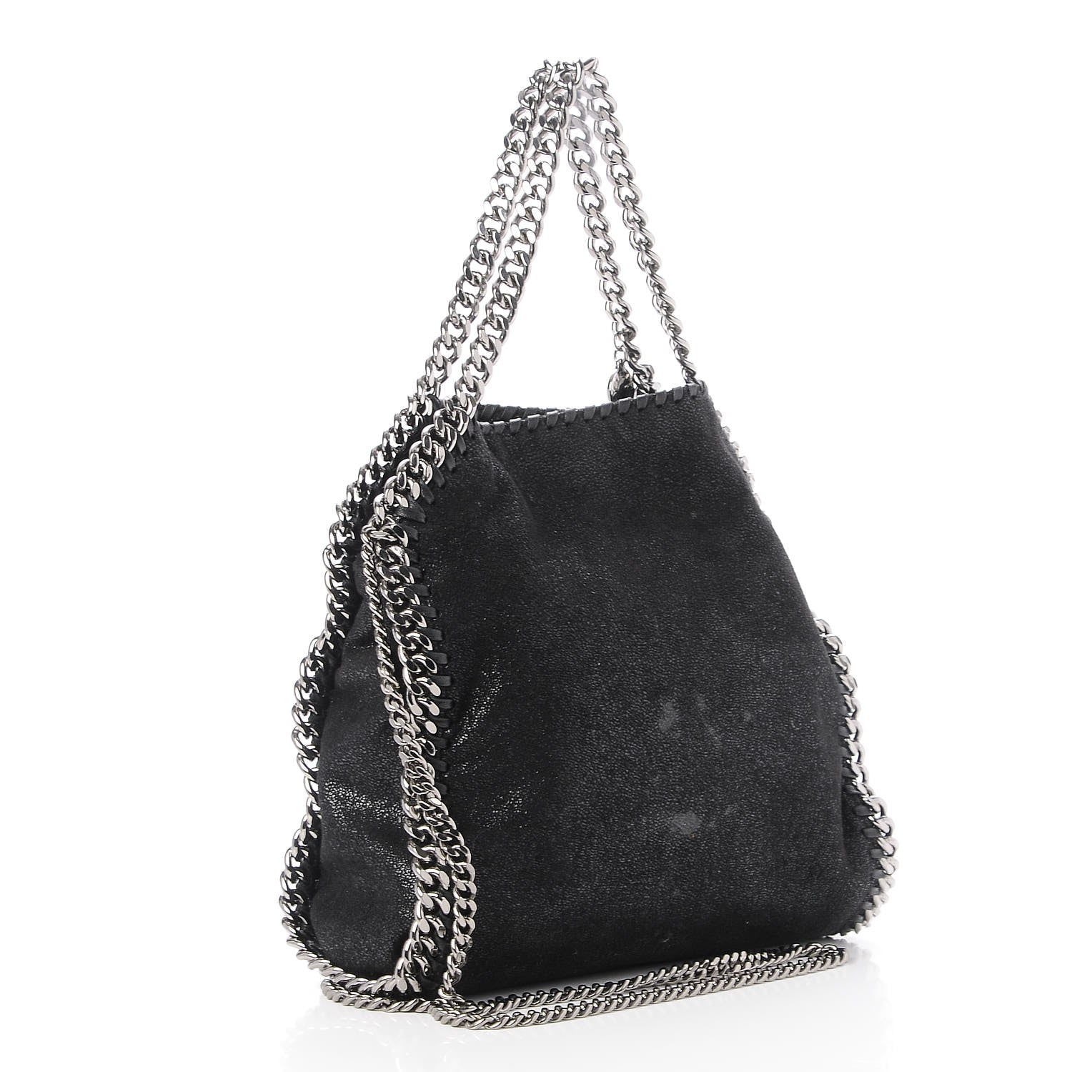 Stella McCartney Shaggy Deer Mini Falabella Tote Black 4 of 12