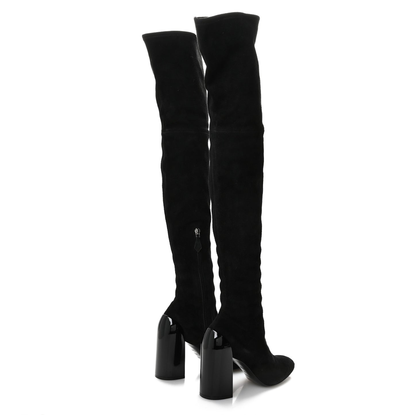 Velvet Goatskin Betty 60 Boots 36.5 Black