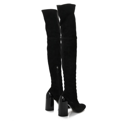 Hermes Velvet Goatskin Betty 60 Boots 36.5 Black 4 of 8
