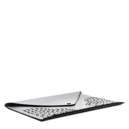 Alaia Calfskin Laser Cut Envelope Clutch Black 4 of 7