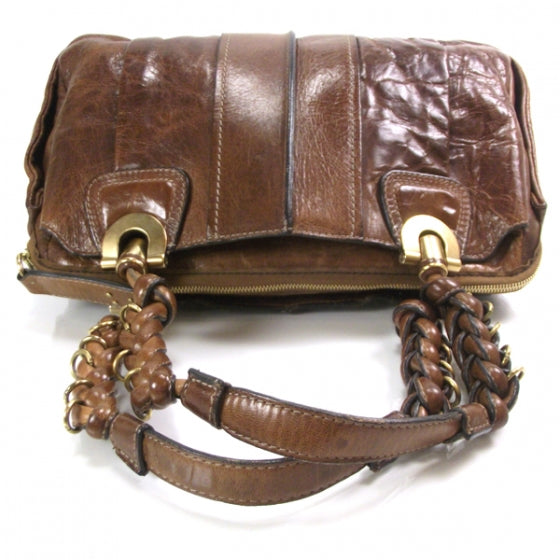 Leather Heloise Satchel Brown