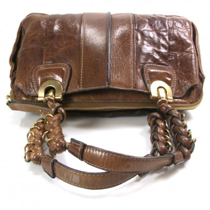 Chloe Leather Heloise Satchel Brown 6 of 11