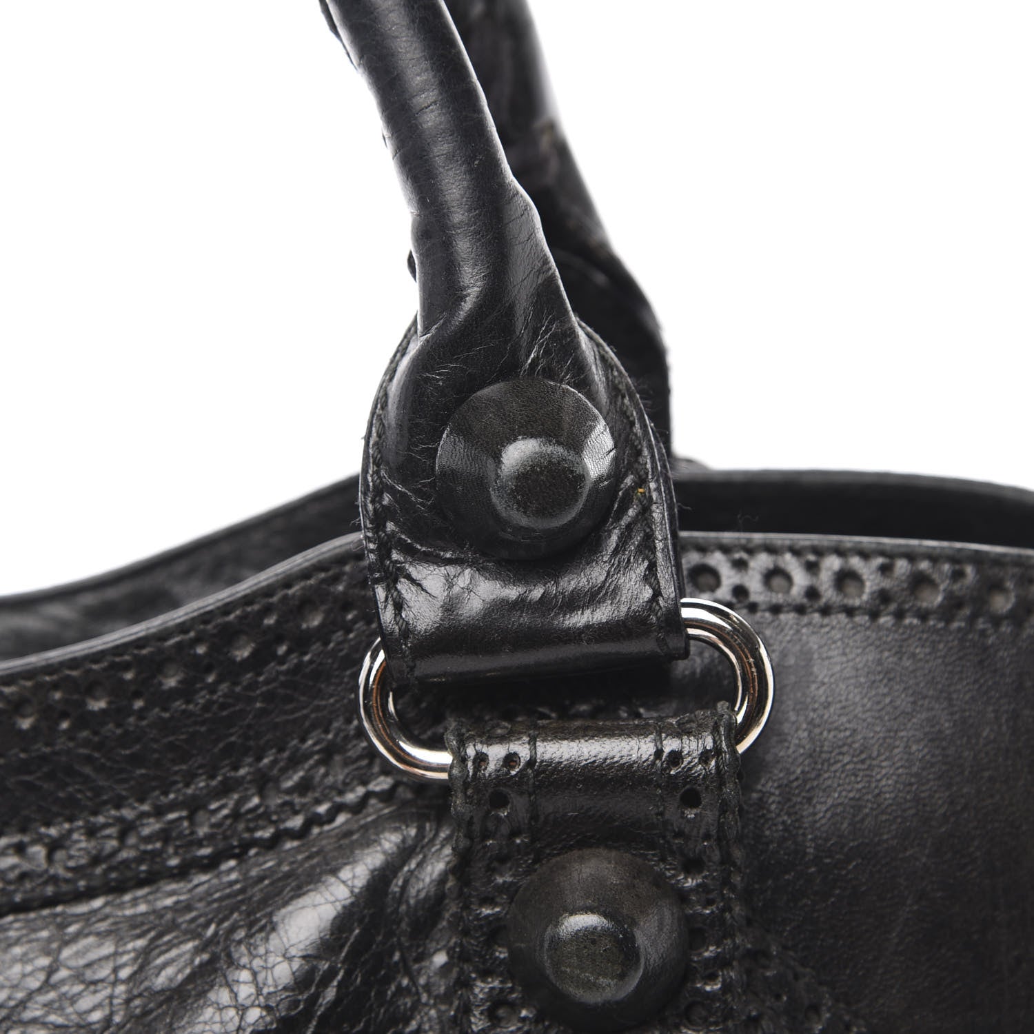 Balenciaga Agneau Giant Brogues Hardware City Black 13 of 14