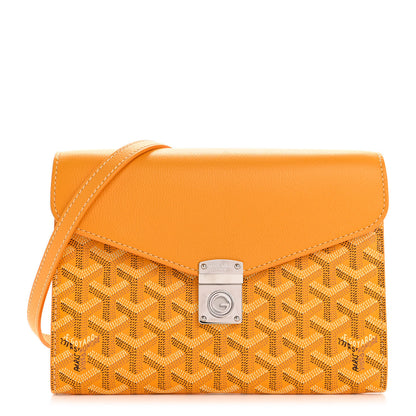 Goyard Goyardine Calfskin Chypre Wallet Pouch Yellow 1 of 14