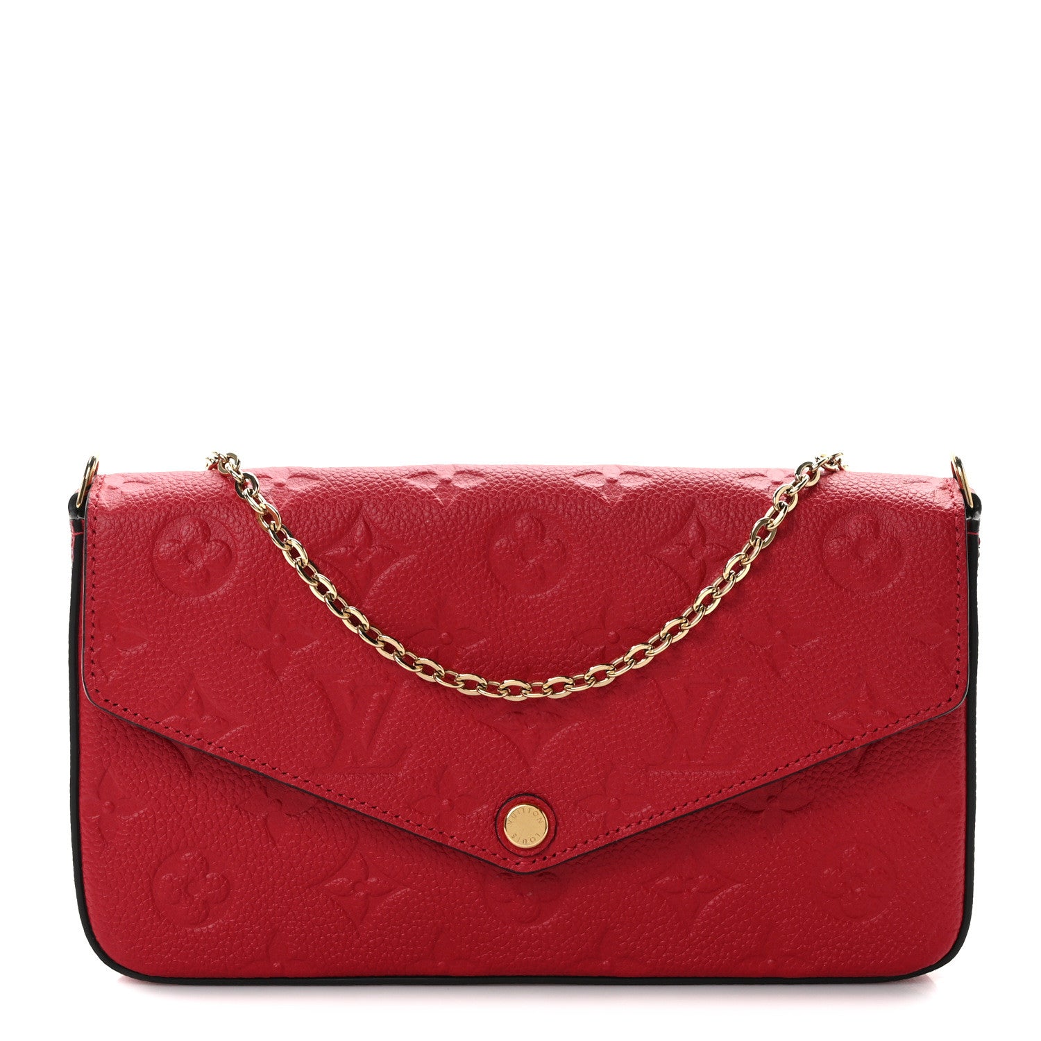 Louis Vuitton Empreinte Pochette Felicie Chain Wallet Scarlet 1 of 15