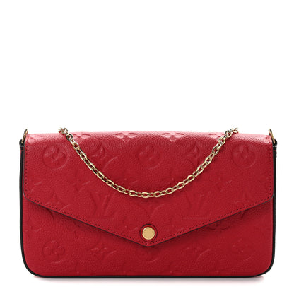 Louis Vuitton Empreinte Pochette Felicie Chain Wallet Scarlet 1 of 15