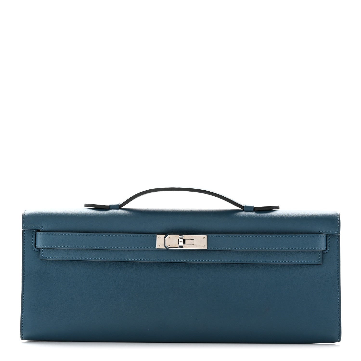 Hermes Swift Kelly Cut Clutch Pochette Bleu Tempete 1 of 11