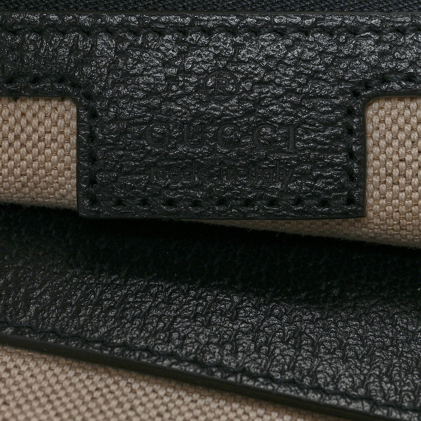 GG Supreme Monogram Textured Calfskin Web Medium Ophidia Shopping Tote Beige Blue