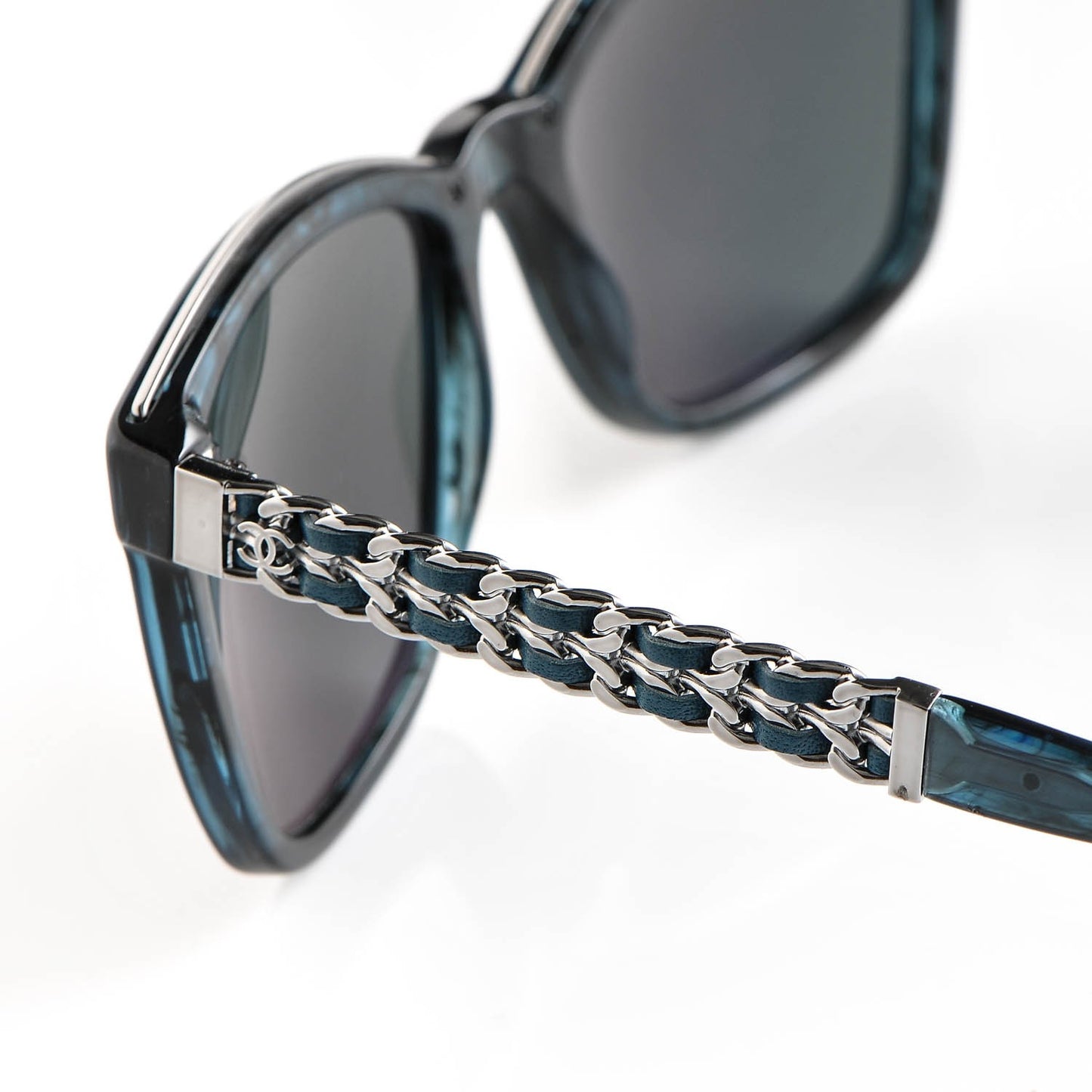 Square Chain Sunglasses 5360-Q Dark Blue