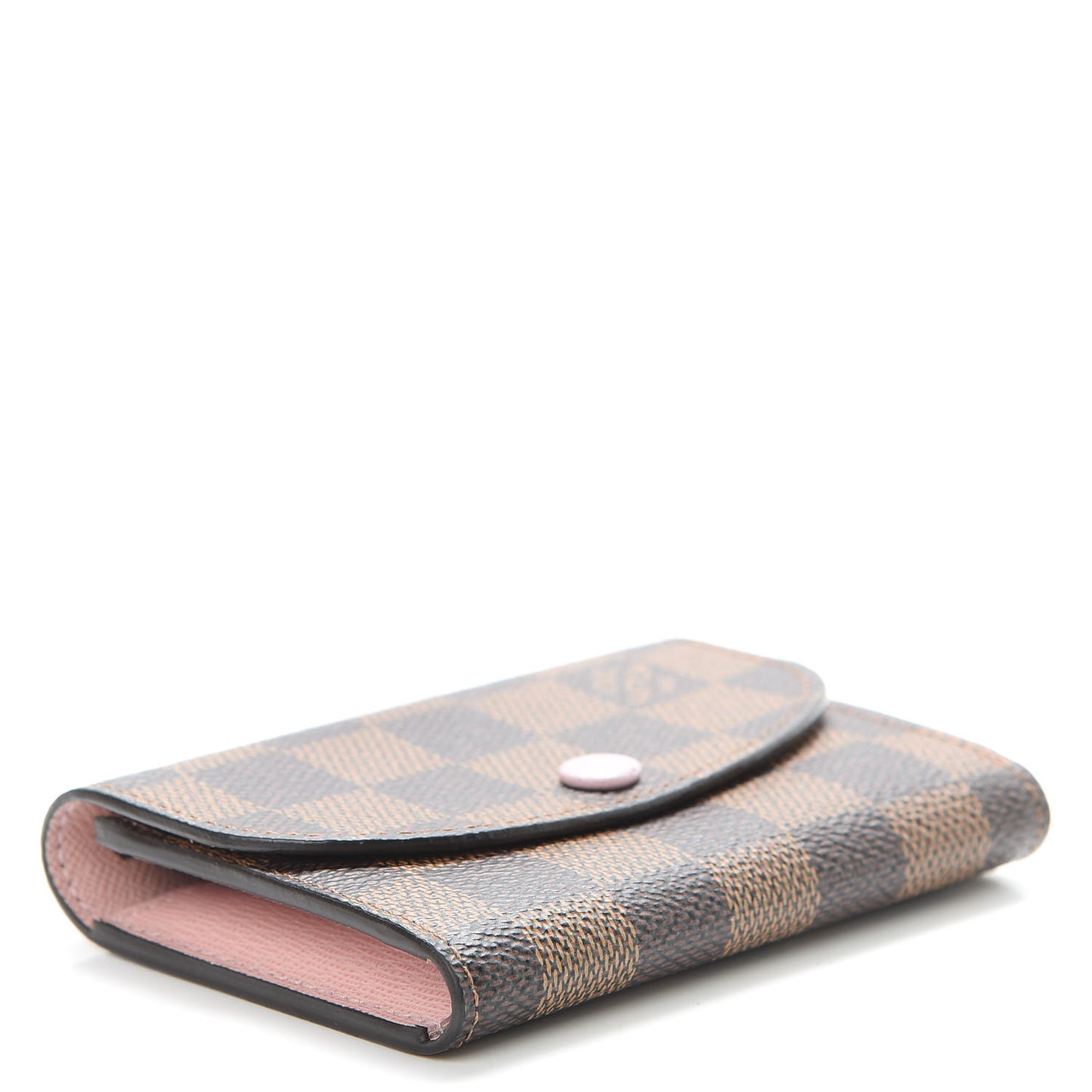 Damier Ebene Rosalie Coin Purse Rose Ballerine