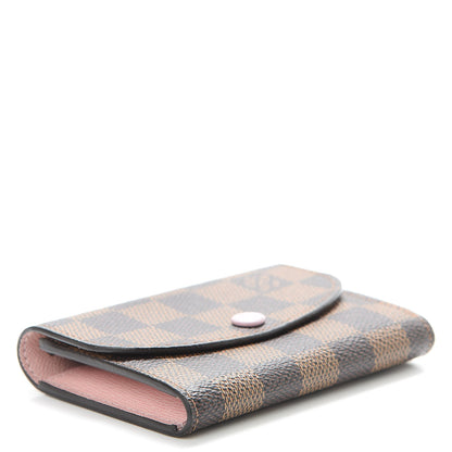 Louis Vuitton Damier Ebene Rosalie Coin Purse Rose Ballerine 4 of 9