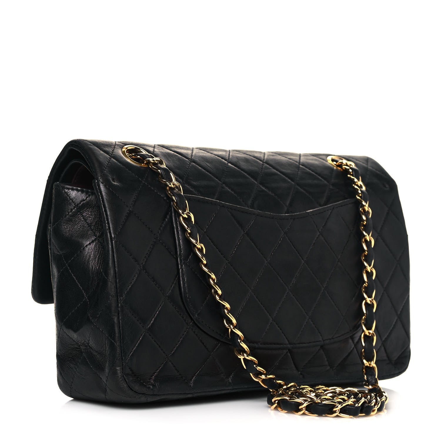 Chanel Lambskin Quilted Medium Double Flap Black 3 of 21