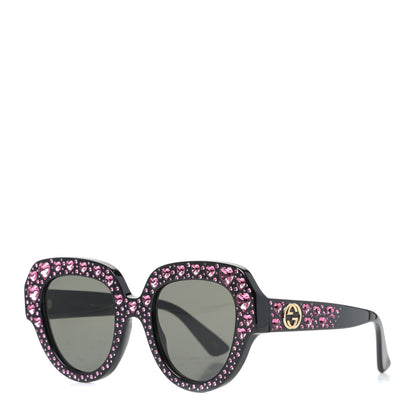 Gucci Crystal Heart Sunglasses GG0308S Black 1 of 7