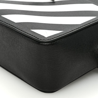 Off-White Saffiano Striped Diag Binder Belt Bag Black 9 of 9