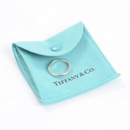 Tiffany Sterling Silver Emerald Elsa Peretti Band Ring 48 4.5 6 of 6