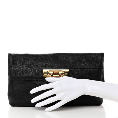 Salvatore Ferragamo Calfskin May Clutch Black 2 of 8