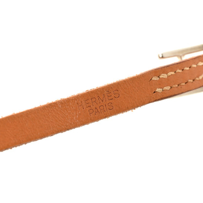 Hermes Barenia Hapi 3 MM Triple Tour Bracelet Fauve 4 of 6