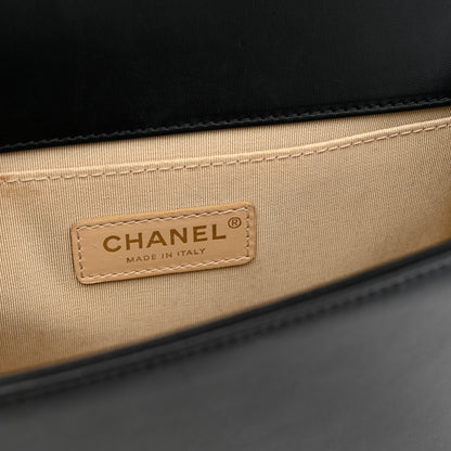 Chanel Lambskin Chain Quilted Medium Boy Flap Black 6 of 14