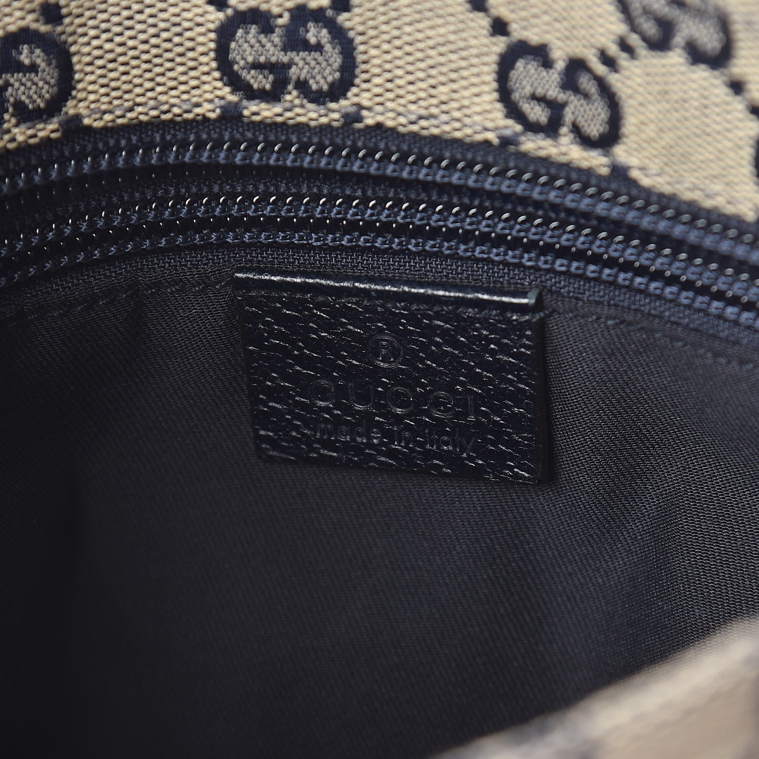 Gucci Monogram Web Small Flat Messenger Bag Navy 6 of 9