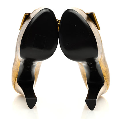 Louis Vuitton Metallic Lambskin Last Dance Pumps 38 Gold 5 of 7