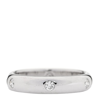 Cartier 18K White Gold 6 Diamond Stella Band Ring 51 5.75 3 of 4