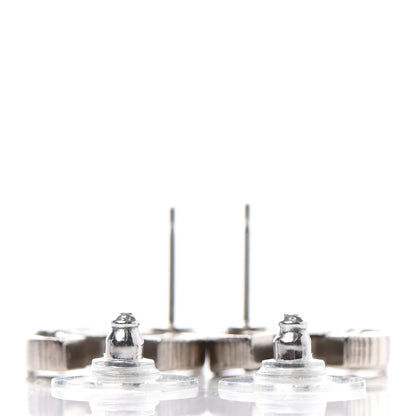Chanel Crystal CC Earrings Silver 3 of 4