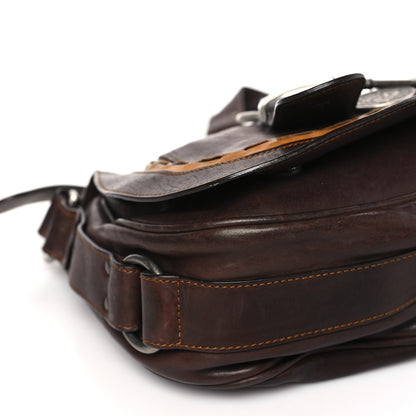 Christian Dior Calfskin Large Gaucho Double Saddle Bag Brown 8 of 15