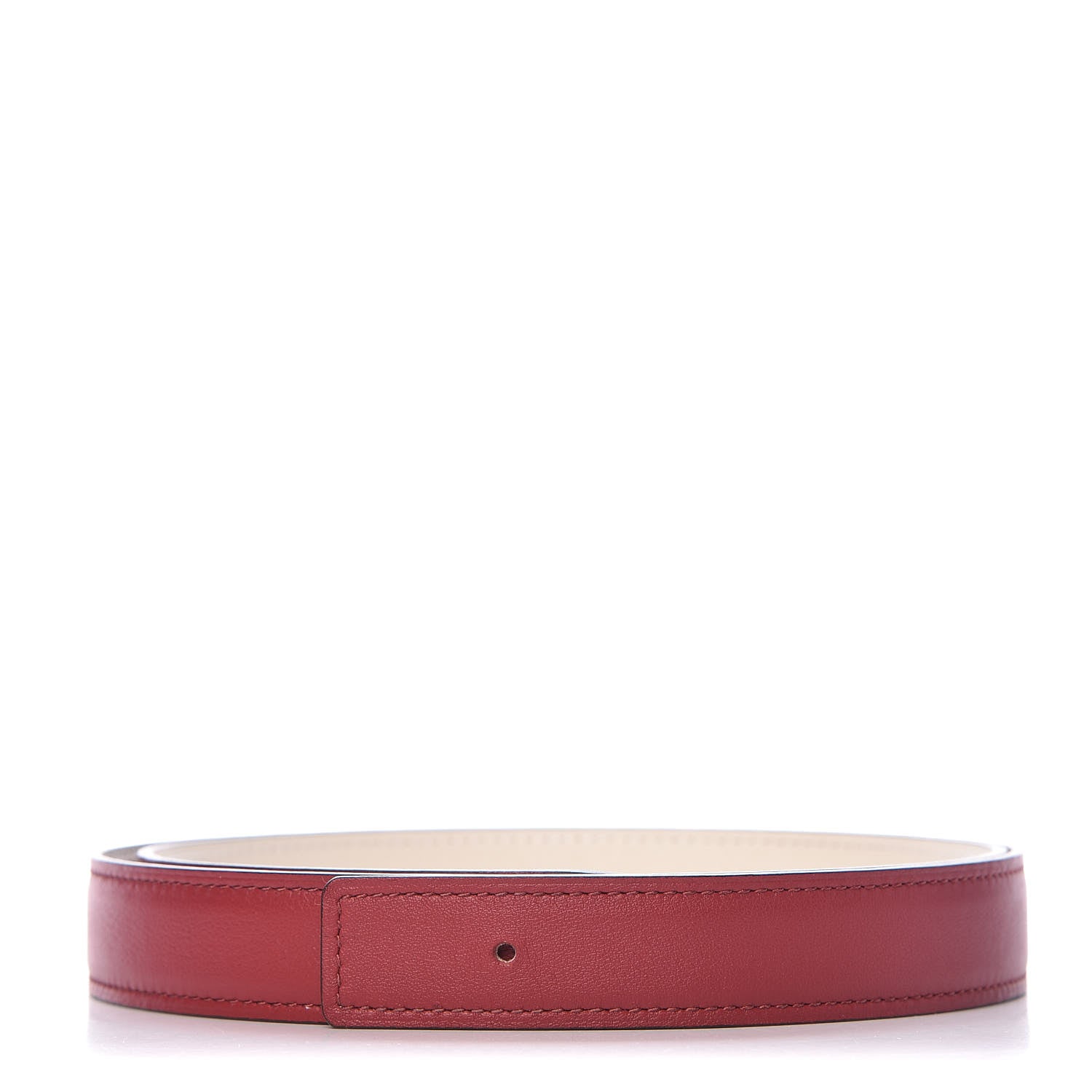 Hermes Swift Epsom 24mm Belt Strap 90 Rouge Grenat Craie 1 of 6
