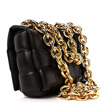 Bottega Veneta Lambskin Maxi Intreccio Padded Chain Cassette Crossbody Bag Fondant 3 of 12