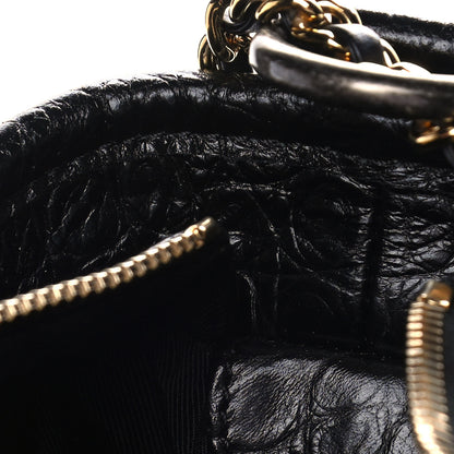 Chanel Crocodile Embossed Calfskin Medium Gabrielle Cocodile Hobo Black 12 of 13