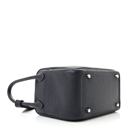 Hermes Taurillon Clemence Mini Lindy 20 Bleu Nuit 4 of 10