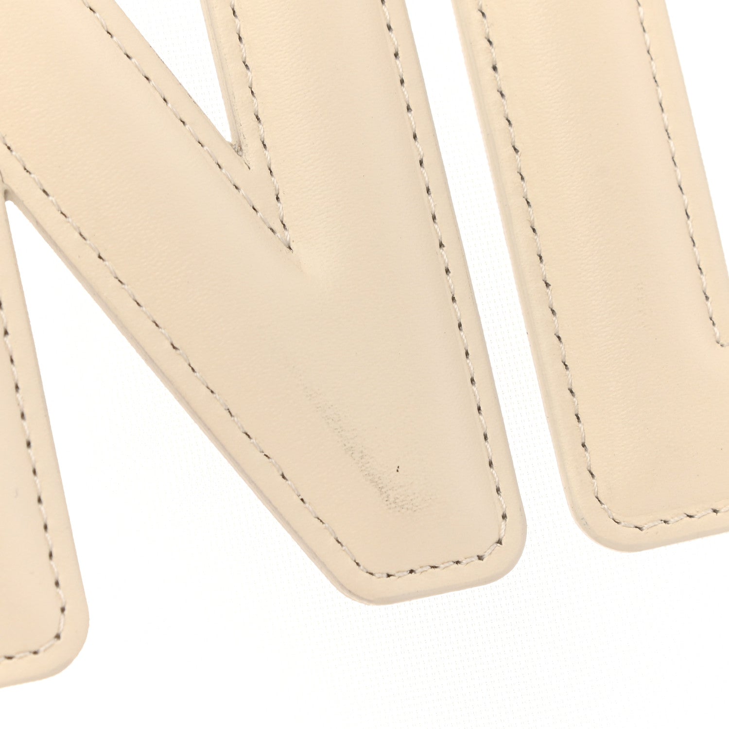 Fendi Mesh Vitello King Logo Embroidered Large Flat Pouch Sabbia White Ice 7 of 8