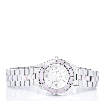 Christian Dior Stainless Steel Sapphire Mother of Pearl 29mm Christal Quartz Watch Pink 3 of 5