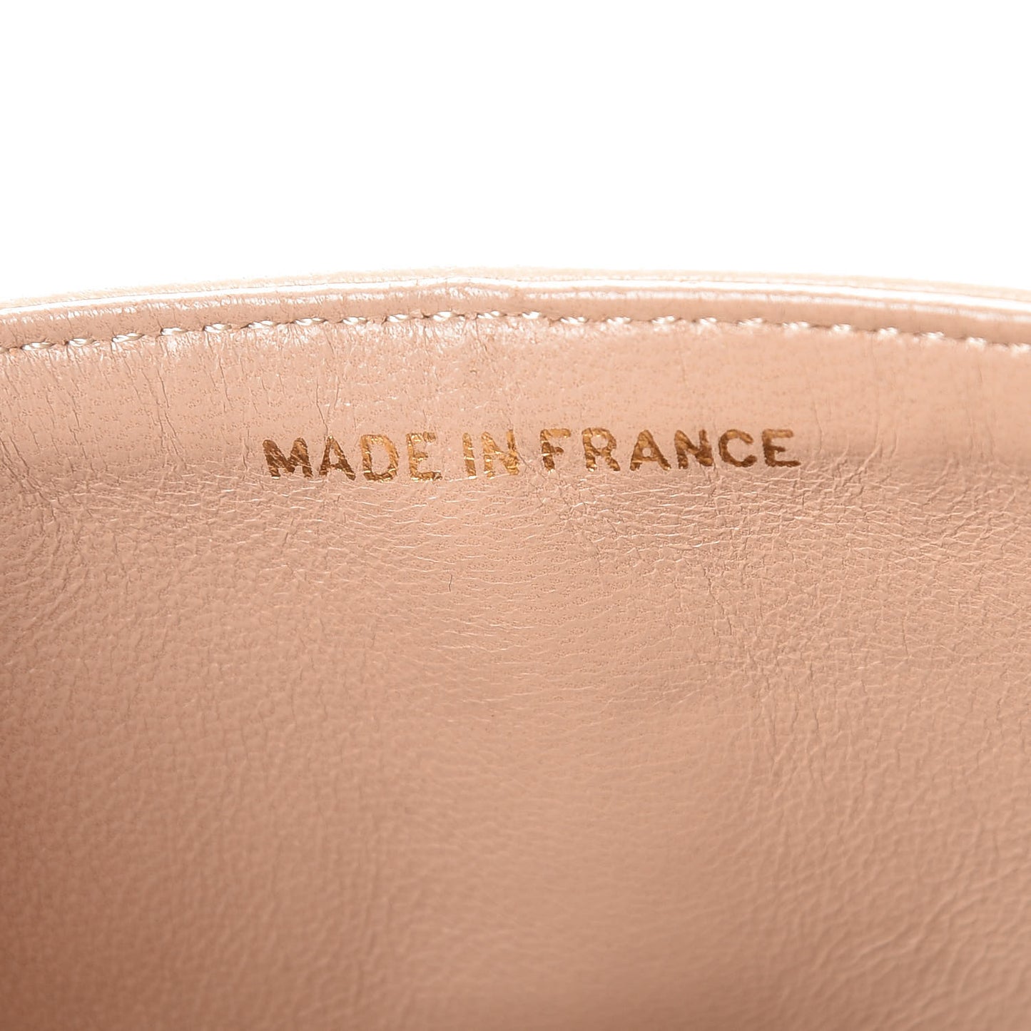 Lambskin Quilted Small Double Flap Beige