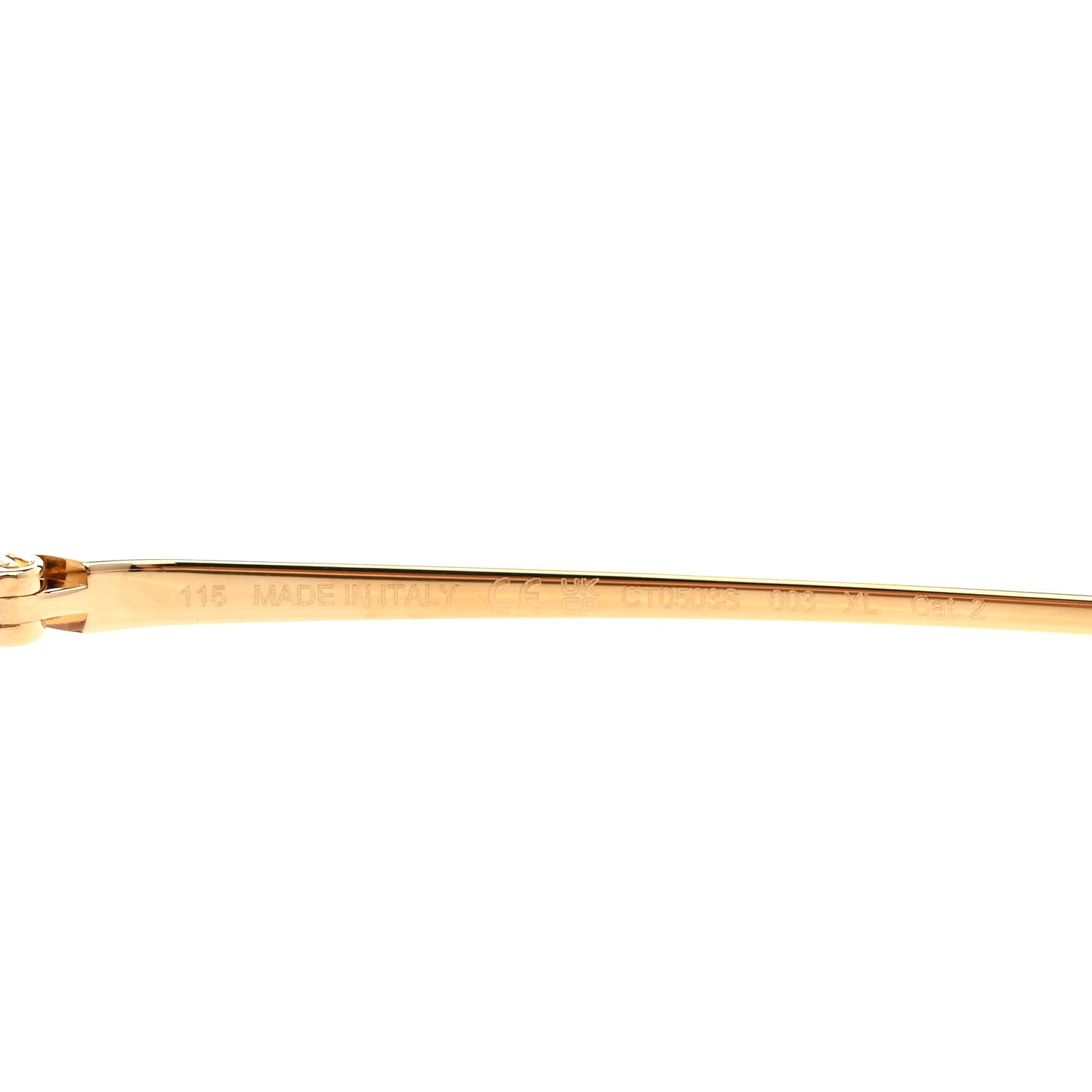 Cartier Panthere De Cartier Sunglasses CT0503S Gold 6 of 7