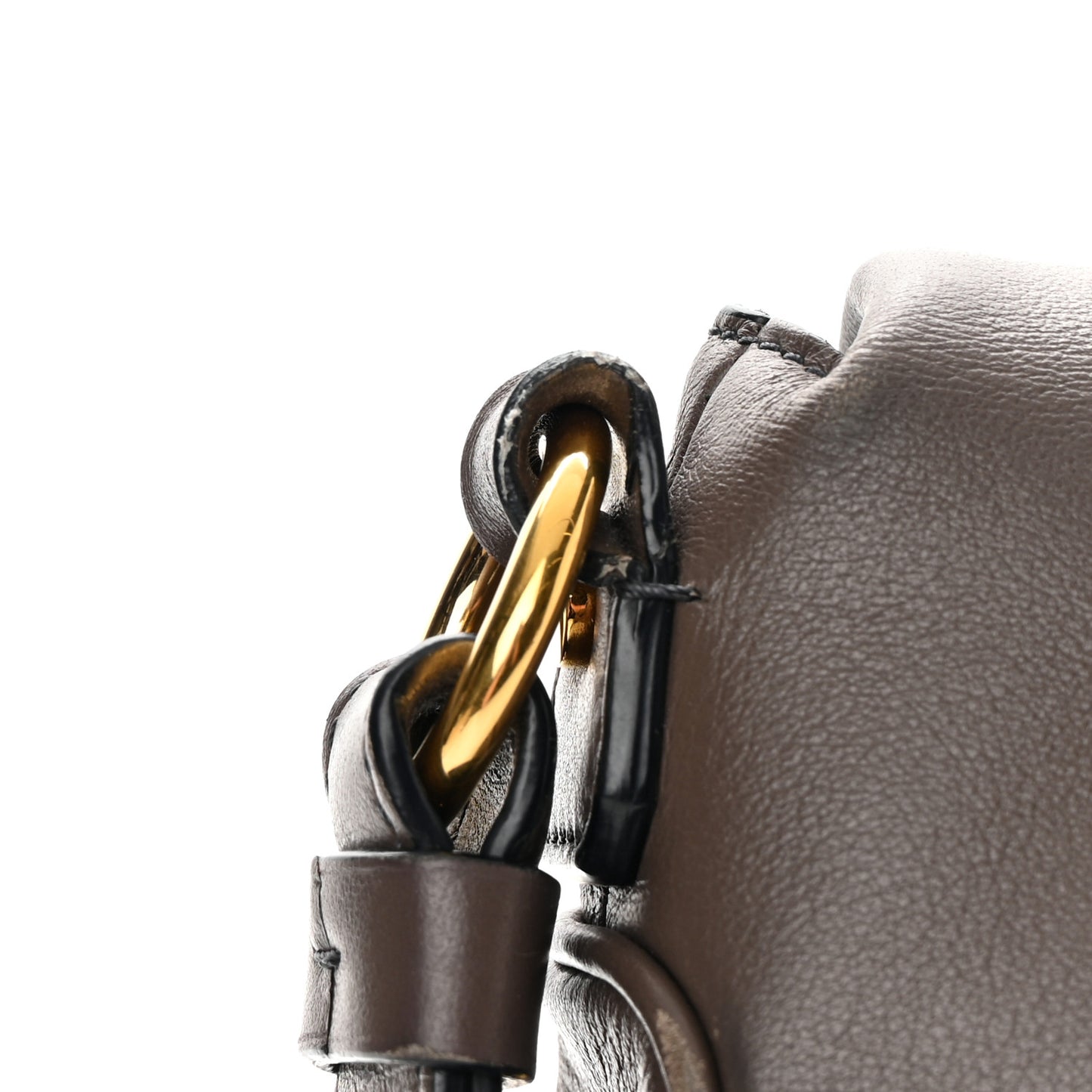 Grained Calfskin Medium Shaded Jennifer Crossbody Bag Brown