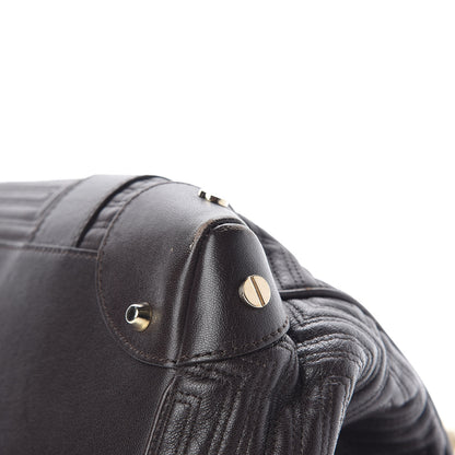 Versace Lambskin Couture Snap Out Of It Bag Brown Gold 12 of 18
