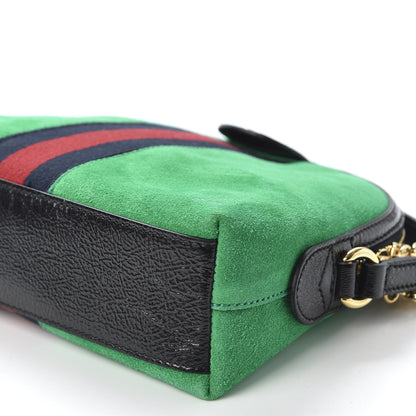 Gucci Suede Patent GG Web Small Ophidia Dome Shoulder Bag New Shamarock Black 6 of 9
