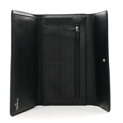 Chanel Caviar Timeless CC Large Gusset Flap Wallet Black 5 of 12