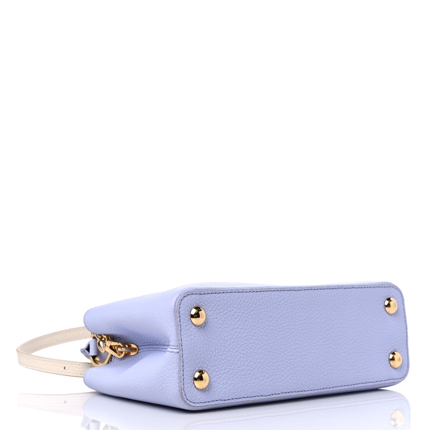Taurillon Braided Chain Capucines BB Iris Creme