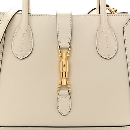 Gucci Boarded Plutone Calfskin Medium Jackie 1961 Tote Mystic White 7 of 9