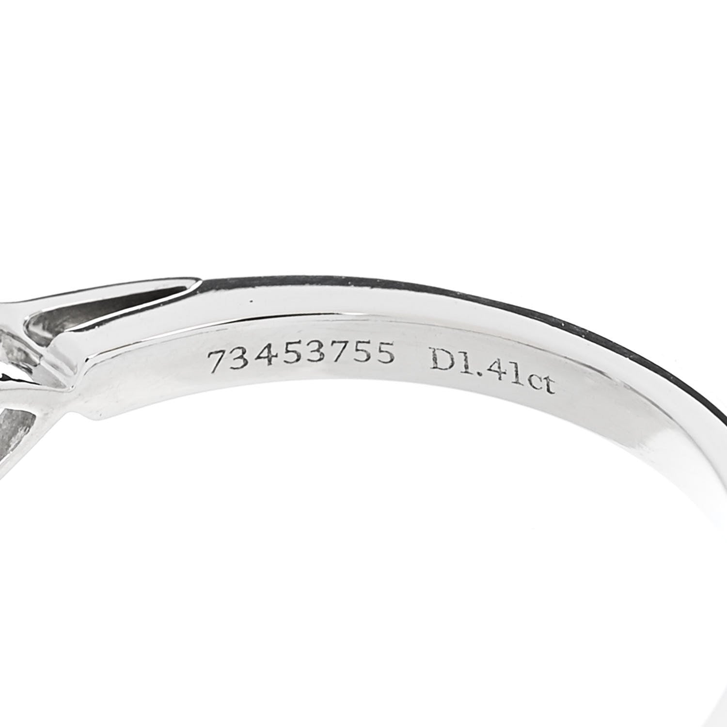 Tiffany Platinum Diamond 1.91ctw Three Stone Engagement Ring 52 6 6 of 7