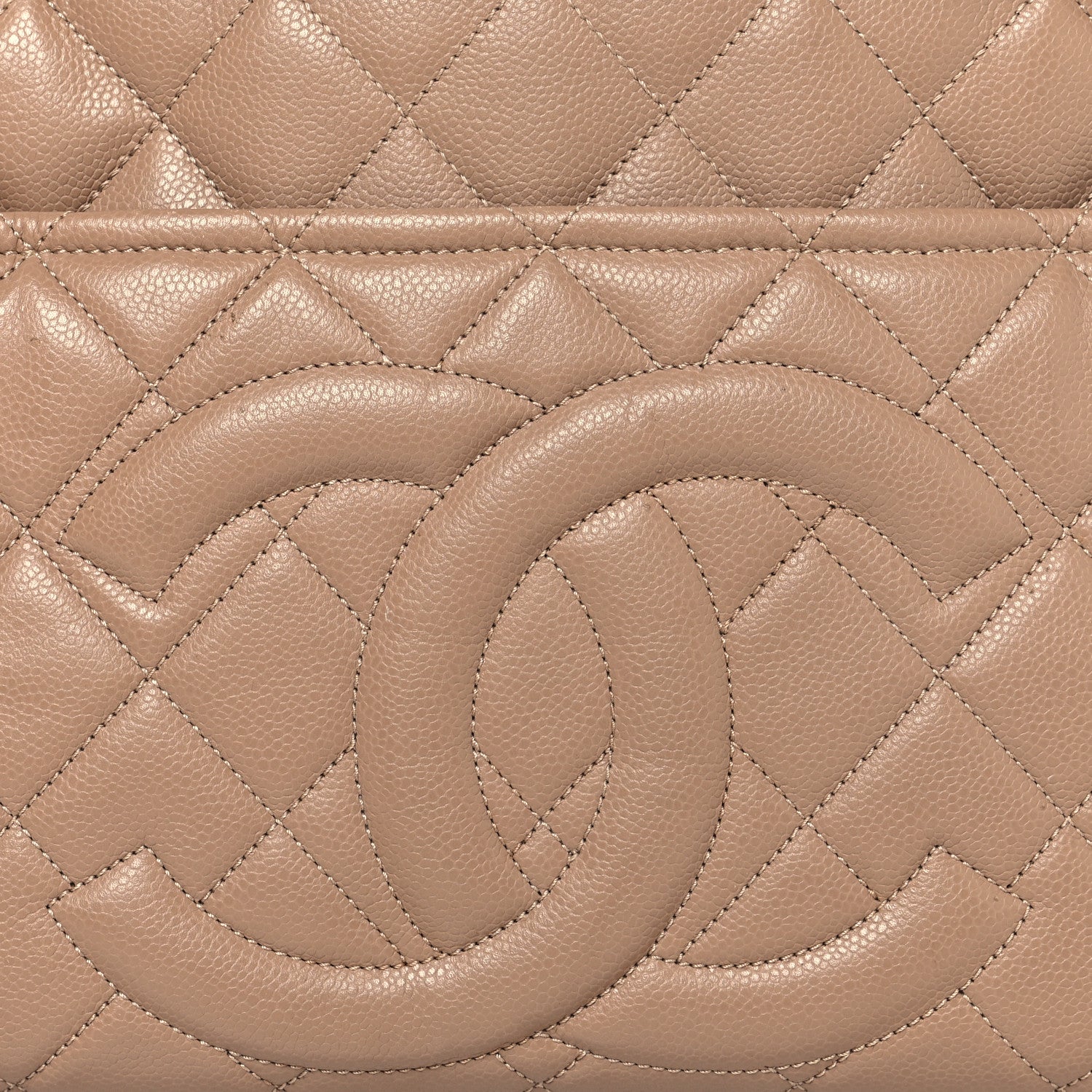 Chanel Caviar Quilted Timeless CC Soft Tote Beige 8 of 11