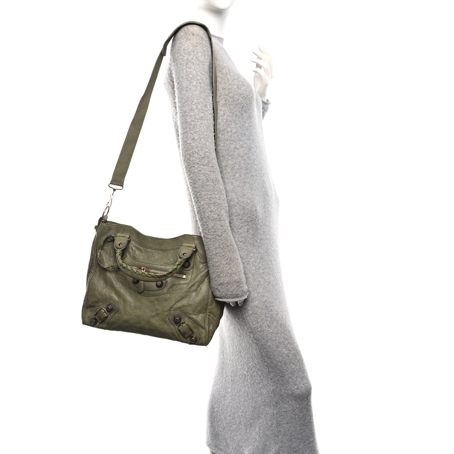 Agneau Giant 21 Rose Gold Hardware Vert Militaire