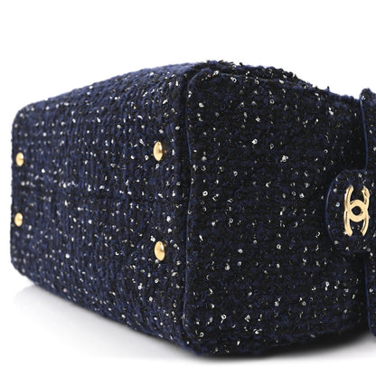 Chanel Tweed Quilted Small Chanel 25 Handbag Blue 10 of 10