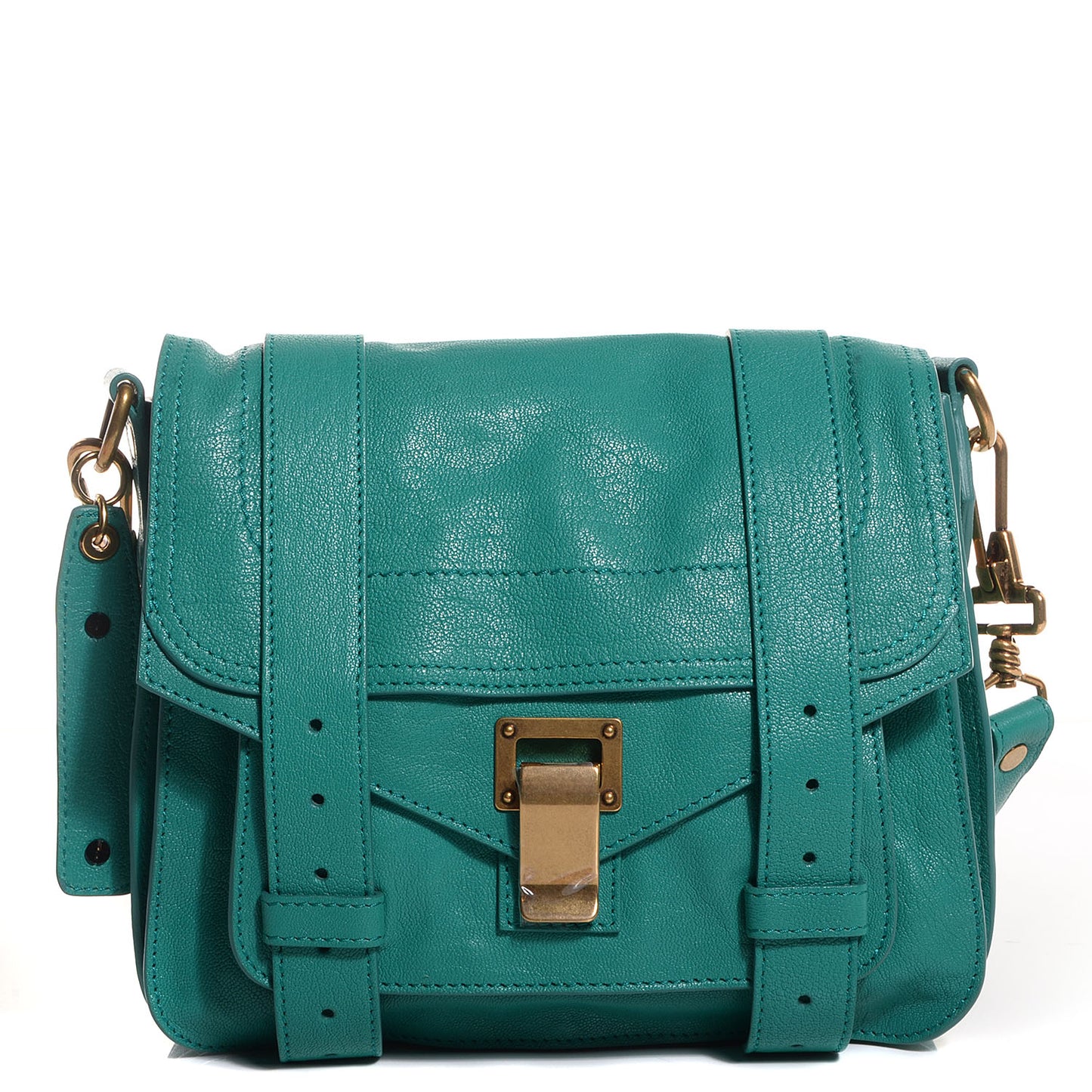 Leather PS1 Mini Pouch Messenger Bag Aqua