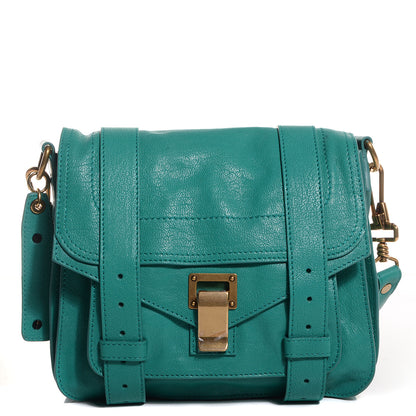 Proenza Schouler Leather PS1 Mini Pouch Messenger Bag Aqua 1 of 13