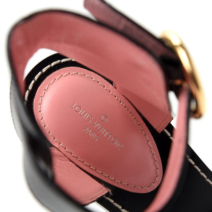 Louis Vuitton Calfskin Monogram Passenger Sandals 37 Black 8 of 10