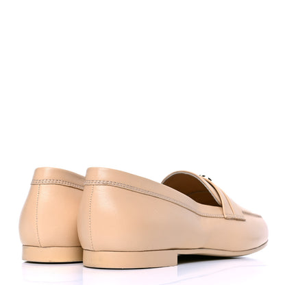 Chanel Lambskin CC Loafers 38.5 Beige 3 of 5